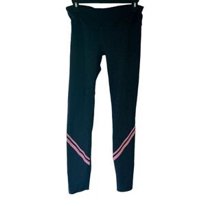 GAPFIT GFAST Charcoal Grey And Pink Striped Leggings. Size Small.